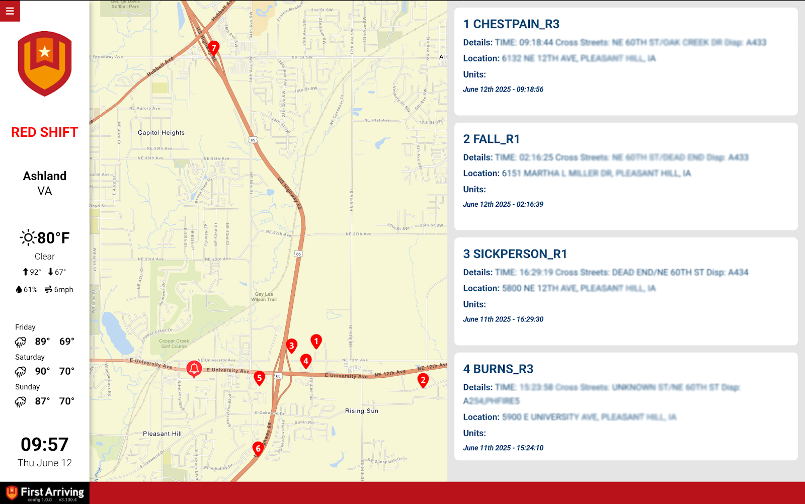 Active911 Dashboard Integration