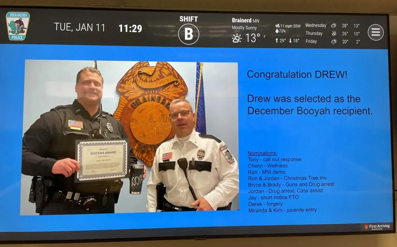 First Arriving Dashboards Provide Innovative Communication Solution for Law Enforcement Departments