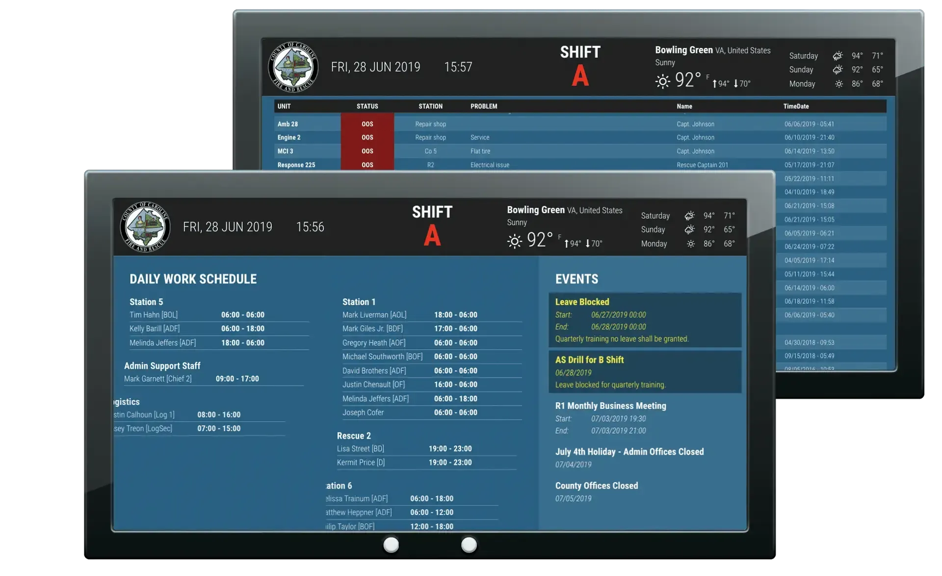 Digital Dashboards Help Personnel in Stations Across Caroline County Respond to Calls in Community Better
