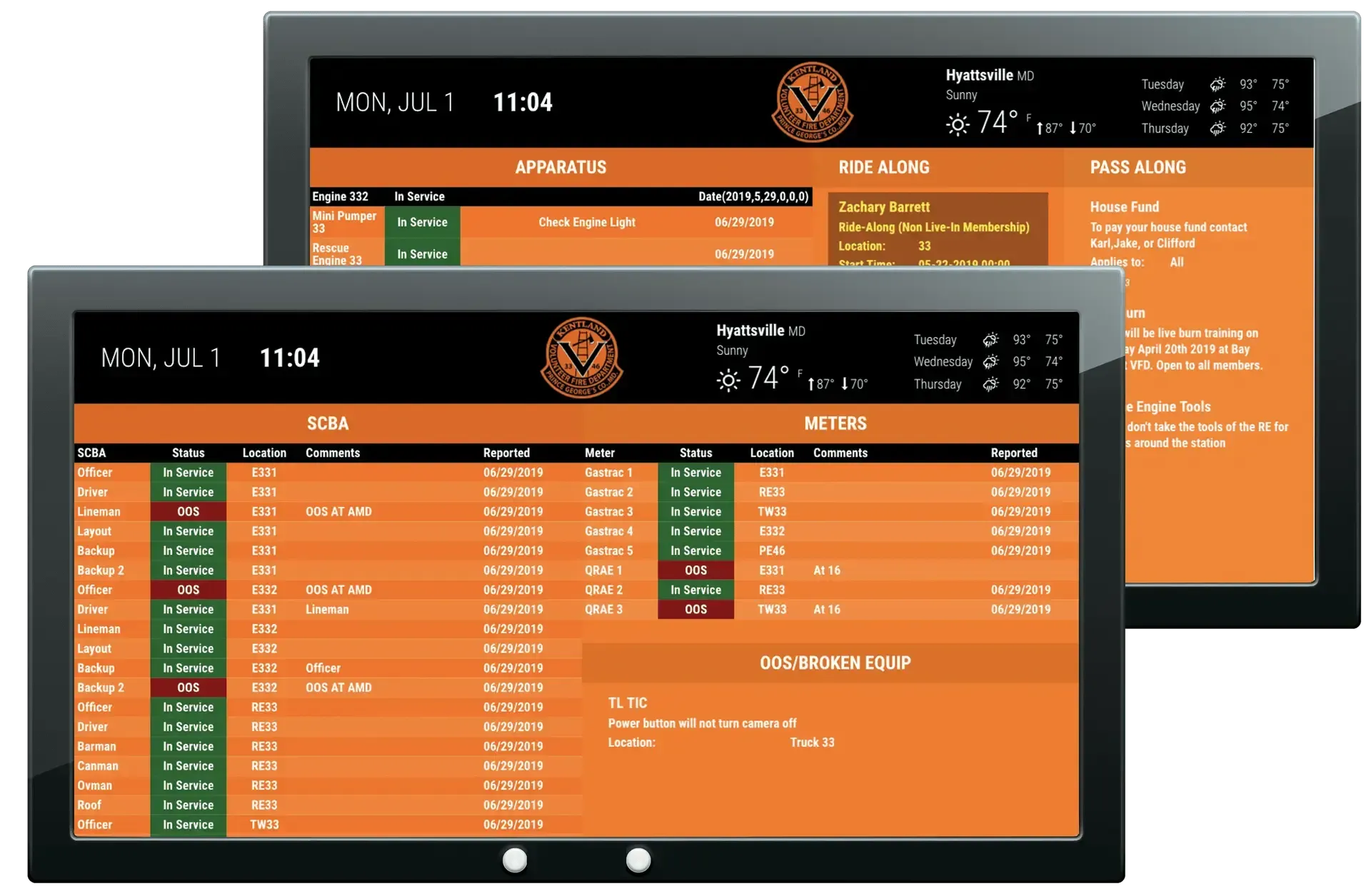 Kentland Volunteer Fire Department Employs First Arriving Dashboards to Increase Situational Awareness for Personnel