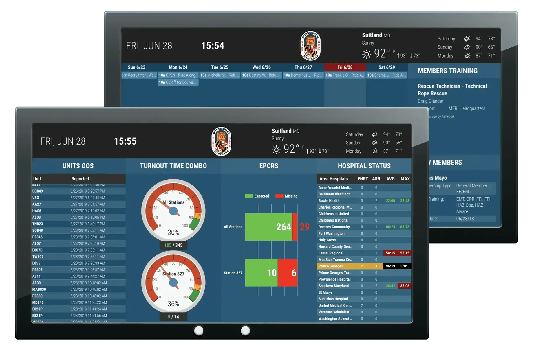 Morningside Volunteer Fire Department Installs Dashboards to Run As a More Efficient Department