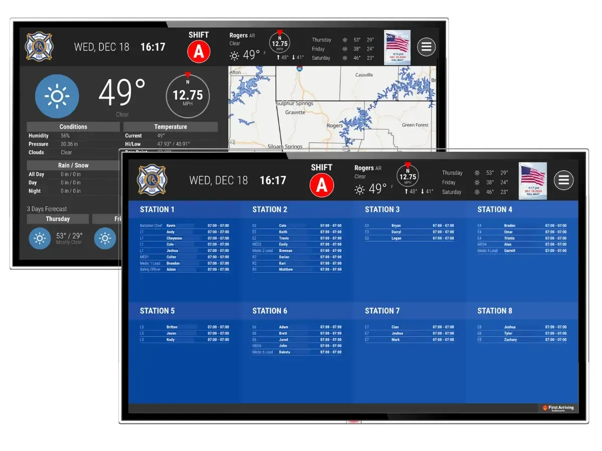 Rogers (AR) Fire Department Names Digital Signage System a Game Changer