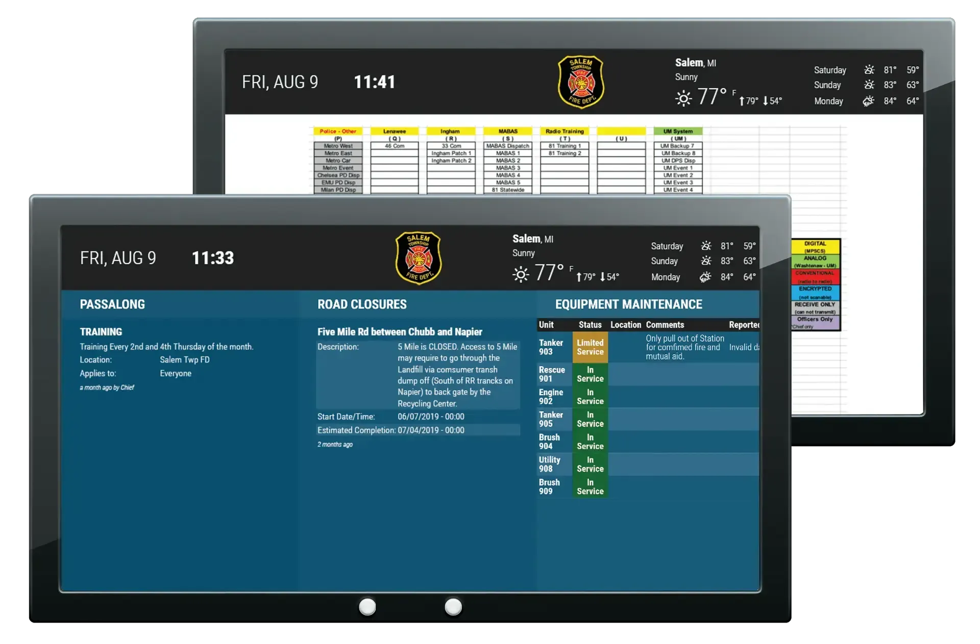 First Arriving Dashboards Play an Important Role in Keeping Salem Township FD’s Personnel Prepared for Situations