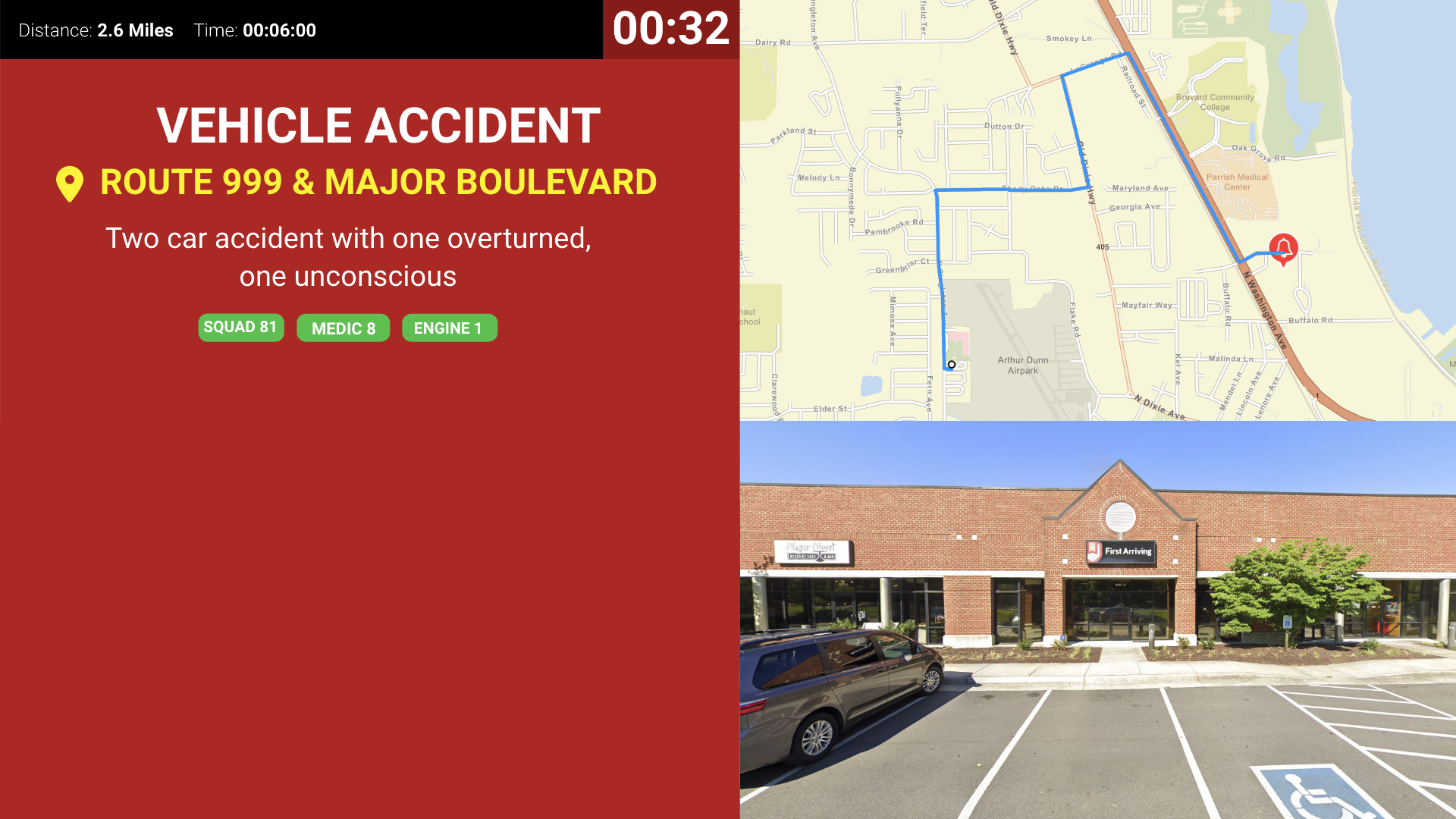 Locution alerting screen on a First Arriving dashboard (2)