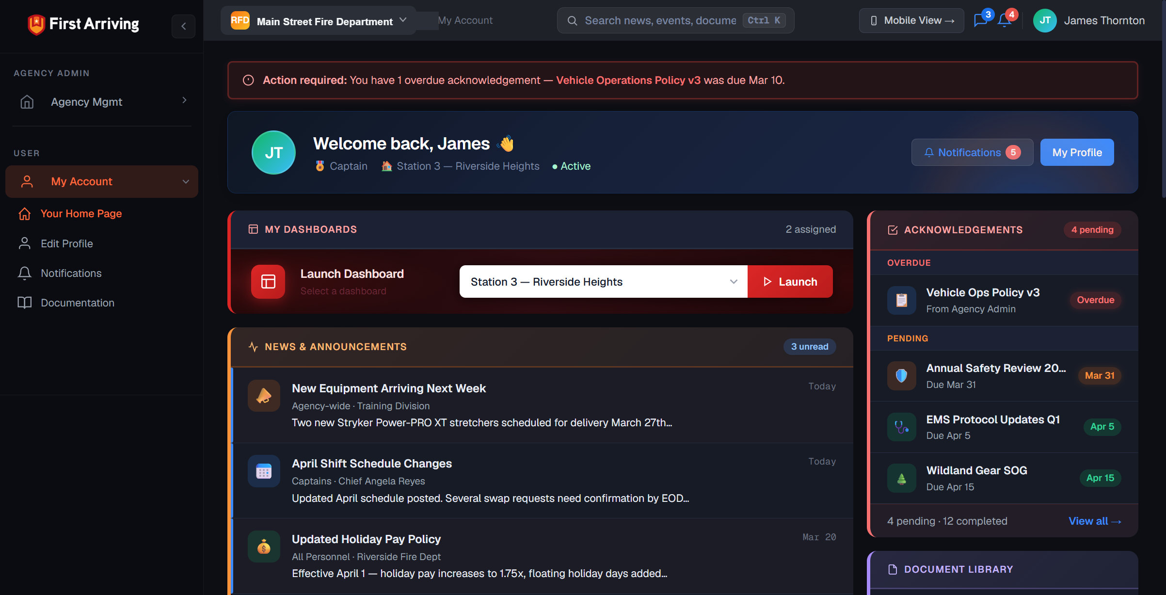 User Account Desktop